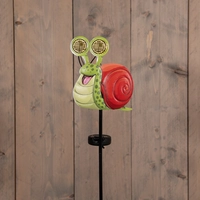 Anna's Collection Tuinsteker Solar Slak Rollende Ogen 75cm