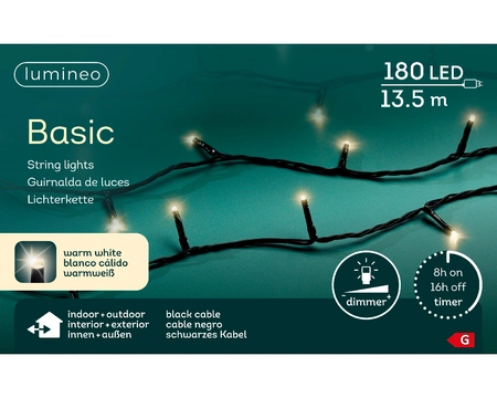 Basic Kerstverlichting 180 LED 13,5m WW