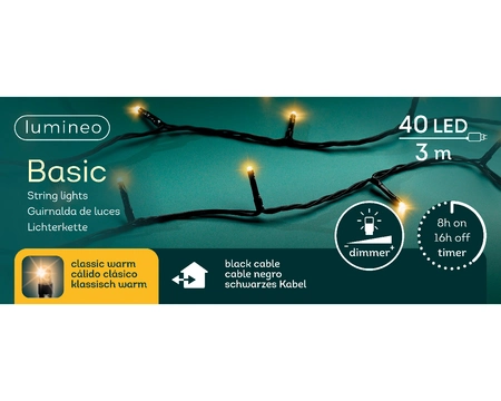 Basic Kerstverlichting 40 LED 3m CW