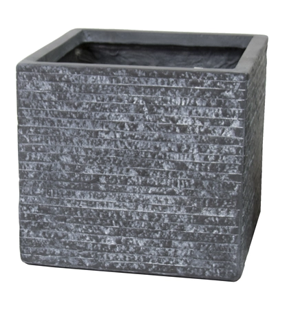 Bloempot Utah Cube Grafiet 35x35cm