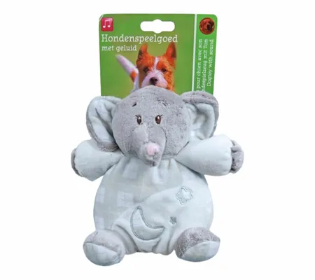 Boon Honden Knuffel Olifant met Pieper 15cm