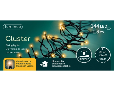 Clusterverlichting 144 LED 1,3m CW