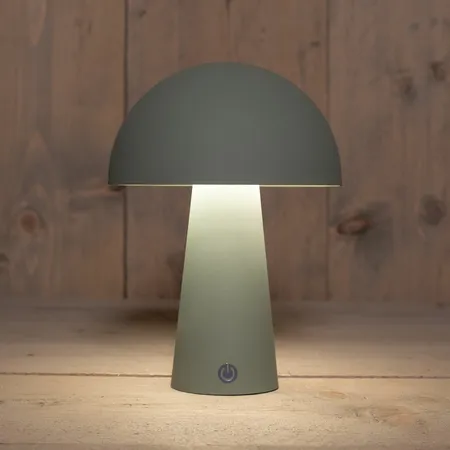 Mushroom Tafellamp Olijfgroen Oplaadbaar