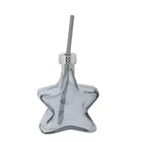 Drinkglas Kerstster met Rietje Grijs