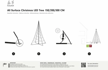 Fairybell LED Kerstboom 150cm 240 LED All Surface