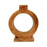 Kandelaar Hout Rond 21cm