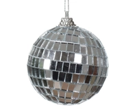 Kerstbal Foam Discobal Ø6cm Zilver