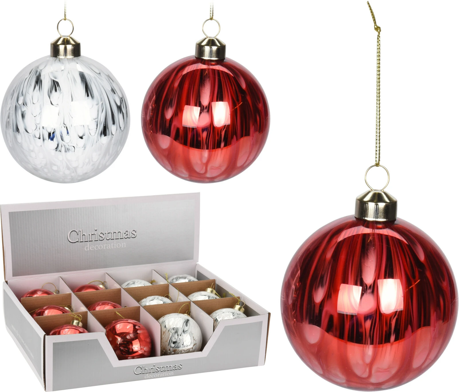 Bijzondere Kerstballen Shop deze in 2 kleuren hier! Tuincollectie.nl