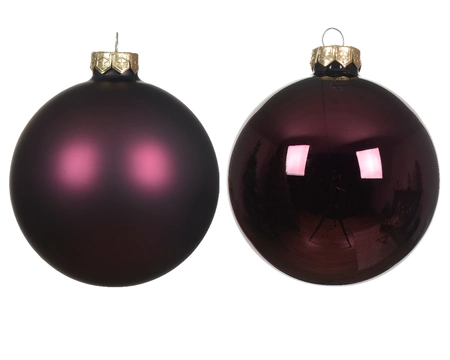 Kerstballen Glas Ø2,5cm Dark Mauve 24st