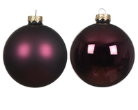 Kerstballen Glas Ø2,5cm Dark Mauve 24st