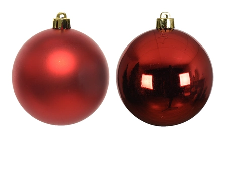 Kerstballen Glas Ø2,5cm Kerst Rood 24st