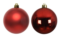 Kerstballen Glas Ø2,5cm Kerst Rood 24st