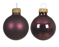 Kerstballen Glas Ø3,5cm Dark Mauve 16st