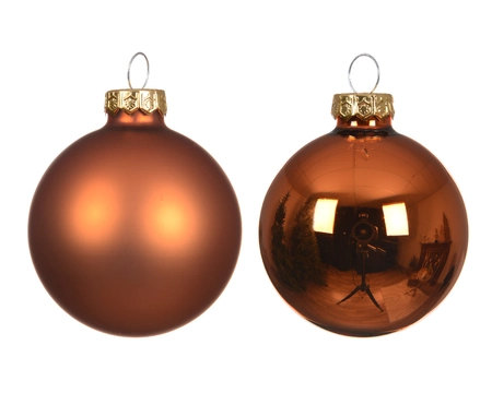 Kerstballen Glas Ø3,5cm Warm Cider 16st