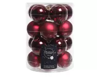 Kerstballen Glas Ø6cm Ossenbloed Rood 20st