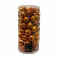 Kerstballen Mix Plastic Warm Cider 100st