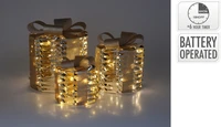 Kerstdecoratie Cadeau LED Goud 17cm