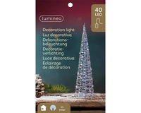 Kerstdecoratie Kegel Parelmoer 40 LED 80cm