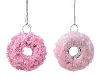 Kerstornament Donut Roze Assorti 2st