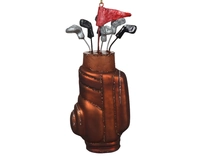 Kerstornament Golfset 1st