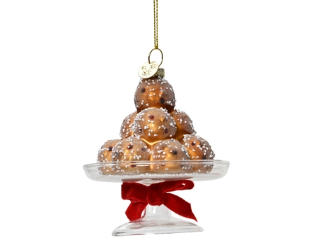 Kerstornament Oliebollen op Plateau 1st