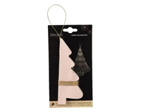 Kerstornament Papier Kerstboom 15cm Roze