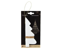 Kerstornament Papier Kerstboom 15cm Wit