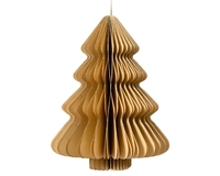 Kerstornament Papier Kerstboom 15cm Zand