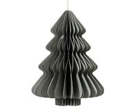 Kerstornament Papier Kerstboom 20cm Grijs