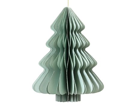 Kerstornament Papier Kerstboom 20cm Mintgroen