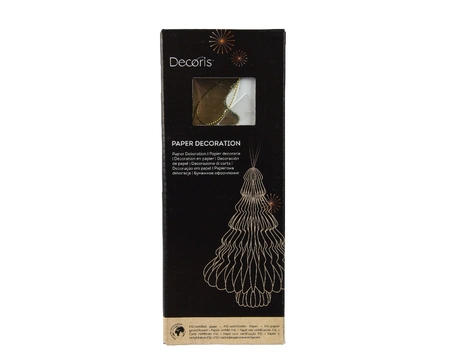 Kerstornament Papier Kerstboom 20cm Wit