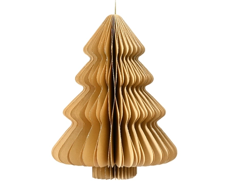 Kerstornament Papier Kerstboom 20cm Zand