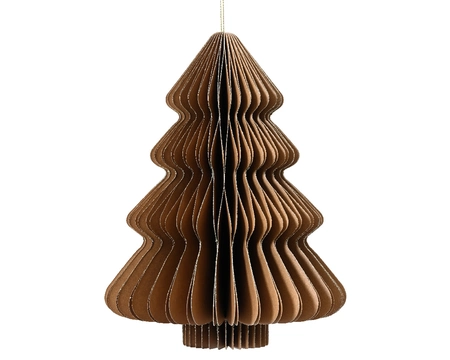 Kerstornament Papieren Kerstboom 40cm Bruin