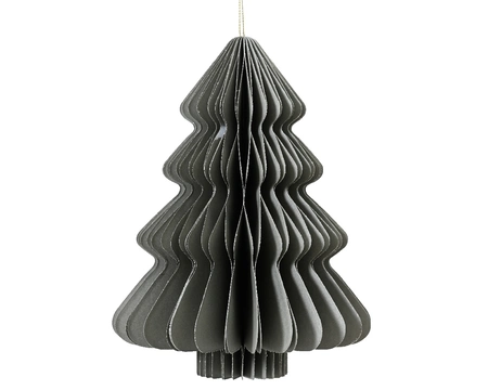 Kerstornament Papieren Kerstboom 40cm Grijs