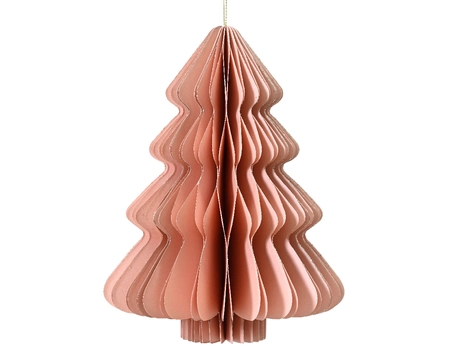 Kerstornament Papieren Kerstboom 40cm Roze