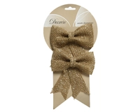 Kerststrik Jute Ø15cm Bruin 2st