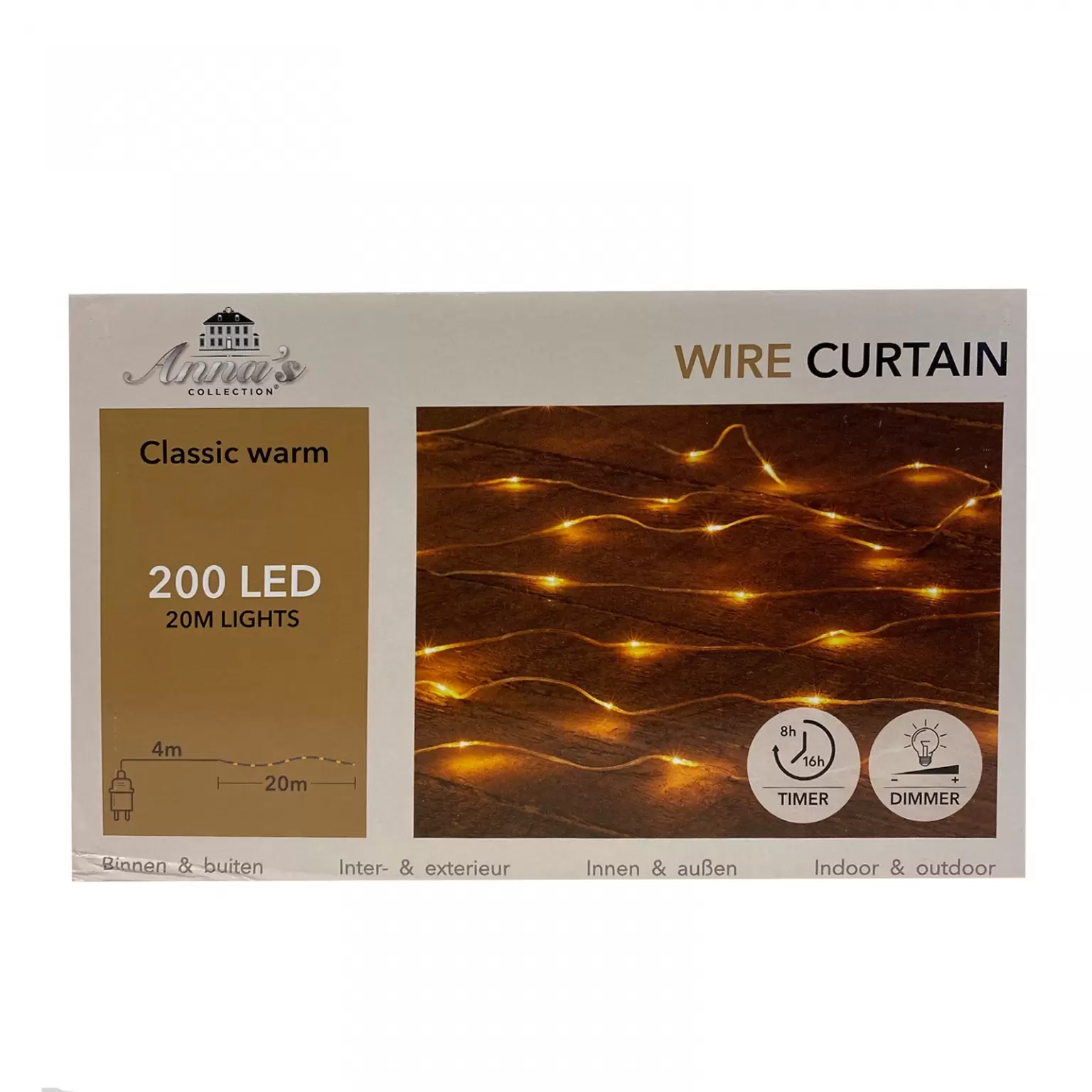 Kerstverlichting met microLED 200 LED 20 meter Tuincollectie.nl