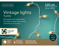 Kerstverlichting Vintage 120 LED 12m Multi