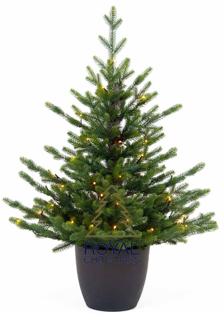 Kunstkerstboom Grenoble in pot PE Groen LED 100cm