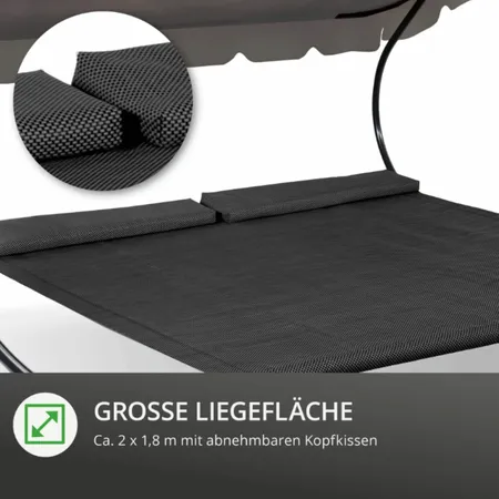 Leco Ligbed Dubbel 200x200cm Grijs