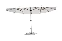 Leco Parasol Ovaal 270x460cm Licht Grijs