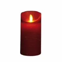 LED Kaars Wax Bordeaux Rood 12,5cm