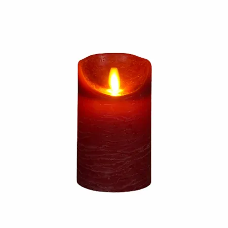 LED Kaars Wax Bordeaux Rood 15cm