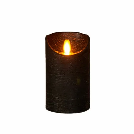 LED Kaars Wax Zwart 12,5cm