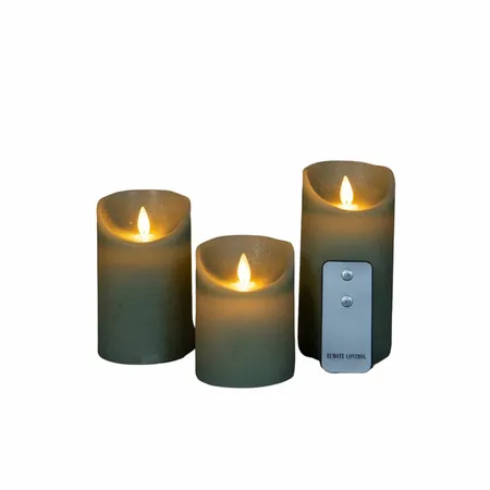 LED Kaarsen Wax Jade Groen 3st