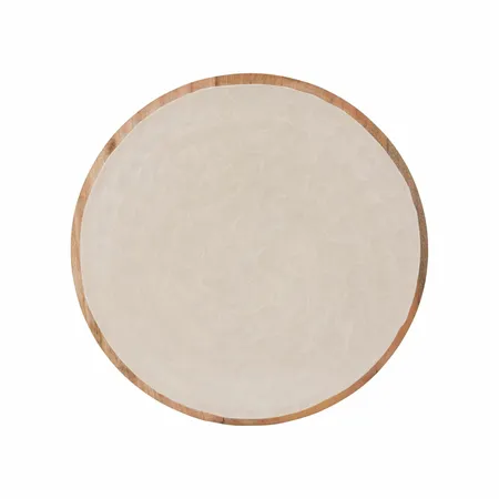 Onderbord Mangohout Beige Schub Ø30cm