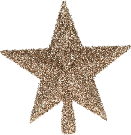 Piek Glitter Ster 20cm Champagne Goud