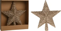 Piek Glitter Ster 20cm Champagne Goud