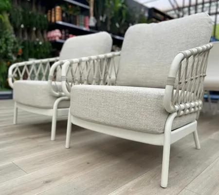 Tierra Outdoor Loungestoel Natal Creme White