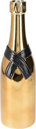 Vaas Champagnefles Goud en Zwart 39cm